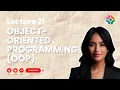 Lecture 21 Python OOP Advanced Concepts