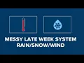 Weather Impact Alert Rain Snow and Strong Winds