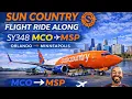 Inside Sun Country Airlines 737-800 MCO to MSP Flight Experience