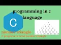pyramid pattern printing program in c programming language tutorials for beginners floyd triangle c