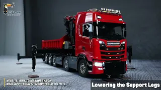 Newly released 1/14 10*10 RC hydraulic crane dump truck 770S