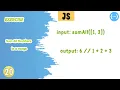 Sum All Numbers In A Range Javascript Exercise practise code