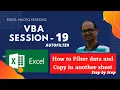 How to use AUTOFILTER method to Filter and copy data in Excel VBA