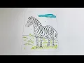 Share coloring picture of zebra looking for food