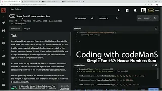 Codewars 7 kyu Simple Fun House Numbers Sum JavaScript