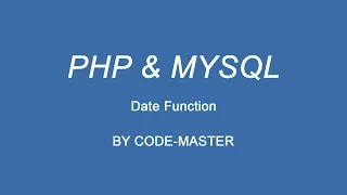 Date Function in PHP