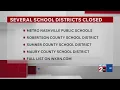 Multiple Middle TN school districts closed Monday
