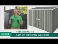 EasyShed Garden Shed Assembly 3m Front Door Wall Panel