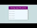 How to create FAQ page using HTML and CSS