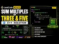 Sum Multiples LeetCode 2652 Math Loop Explained in C