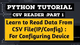 Learn to Read Data from CSV Python Tutorial for Configuring Cisco Devices