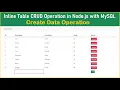 Node js Tutorial - Inline Table CRUD Operation in Node js with MySQL