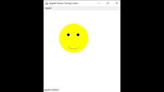 Creating Smiley Using JAVA Applet