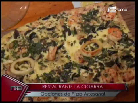 Restaurante La Cigarra opciones de pizza artesanal