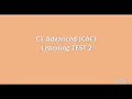 C1 Advanced CAE Listening Test 2 with answers