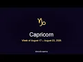 Capricorn Weekly Horoscope Aug 17 Aug 23 2026