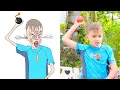 Download Lagu Vlad and Niki learn how to complete challenges with friends funny Drawing Meme|Vlady Art Meme