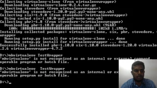 Python project in virtualenv using virtualenvwrapper in windows