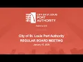 City of St Louis Port Authority Board Meeting - January 15 2026