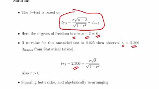 Correlation Coefficient - Hypothesis Testing