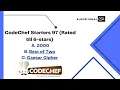 Caesar Cipher Best of Two 2000 - Codechef Starters 97 Rated