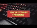 Remove Duplicate elements from 2D Array C Programming