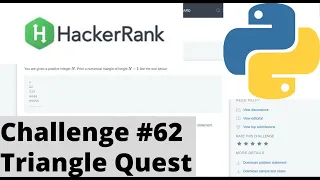 Hackerrank Python Challenge Triangle Quest