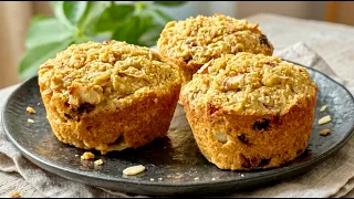 Just 1 Cup of Oatmeal! No Flour, No Sugar! Delicious Healthy Muffins!