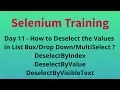 Selenium Training 12 How to Deselect List Box values in Selenium webdriver