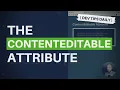 DevTips Daily The contenteditable attribute
