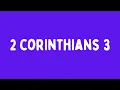 2 Corinthians Ch 3 NIV