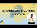 7 Mutable and Immutable in Python In very Simple language Python for All For Complete Beginners