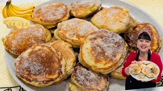 BOLINHO DE BANANA DE FRIGIDEIRA RÁPIDO SEM FRITURA POUCOS INGREDIENTES E MUITO MACIO 