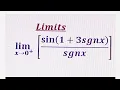 Most important conceptual problem on limits involving greatest Integer Function and Signum function