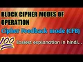 Block Cipher Mode cipher feedback mode in cryptography CFB in cryptography