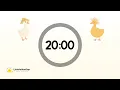 Happy Cute Ducks Timer - 20 Minute Countdown Timer With Music Classroom Timer For Kids