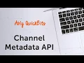 Channel Metadata API - Ably Quick Bits
