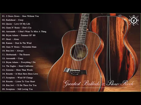 Download MP3 Acoustic Rock | Greatest Ballads & Slow Rock Songs 80s - 90s