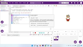 Phyton Coding via PictoBlox Loan Interest Calculator