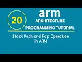 ARM Programming Tutorial 20 - Stack Push and Pop Operation in ARM
