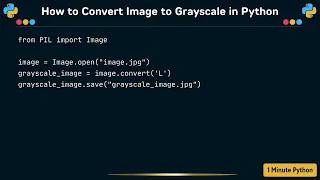 How to Convert Image to Grayscale in Python