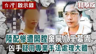 【精選】陸配慘遭「開膛棄屍」八里墓園！凶手疑用專業手法處理大體…後車廂一股「人血味」讓刑警瞬間識破！【台灣啟示錄】