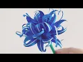 Origami Demon Slayer Blue Spider Lily tutorial DIY Flower Origami Papercraft