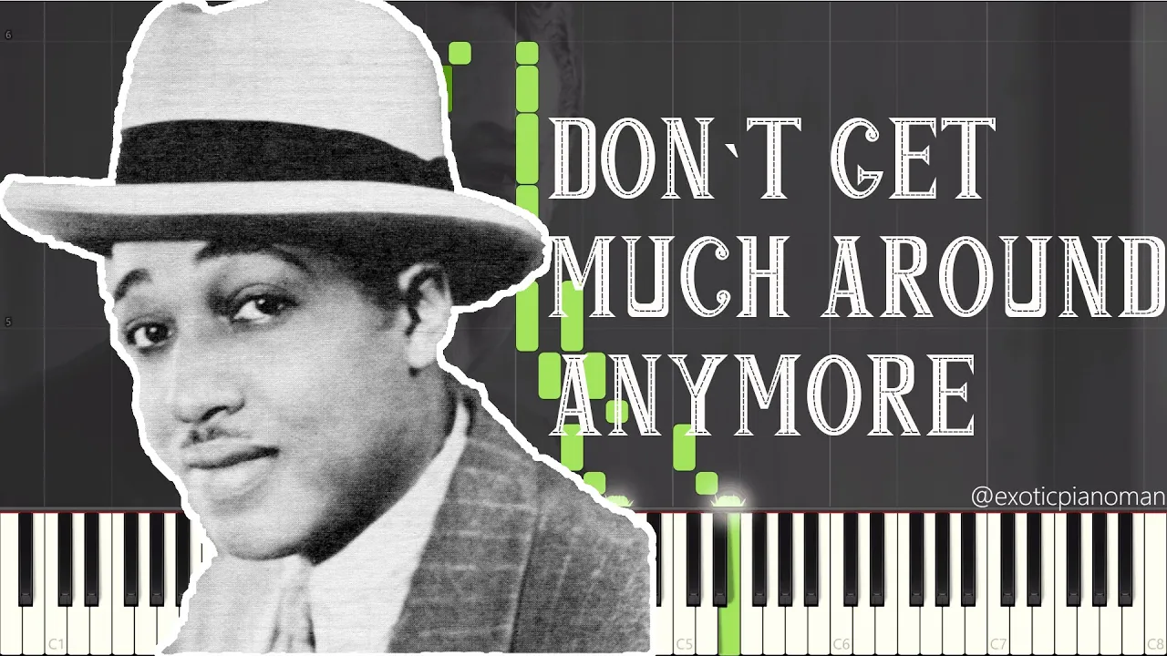 Duke Ellington - Don't Get Around Much Anymore (Solo Jazz Piano Synthesia) [Jazz Standard]