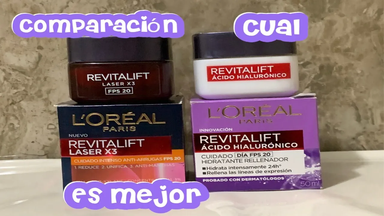cremas de loreal anti- arrugas revitalift de dia extra firmeza y crema de loreal hidra total 5