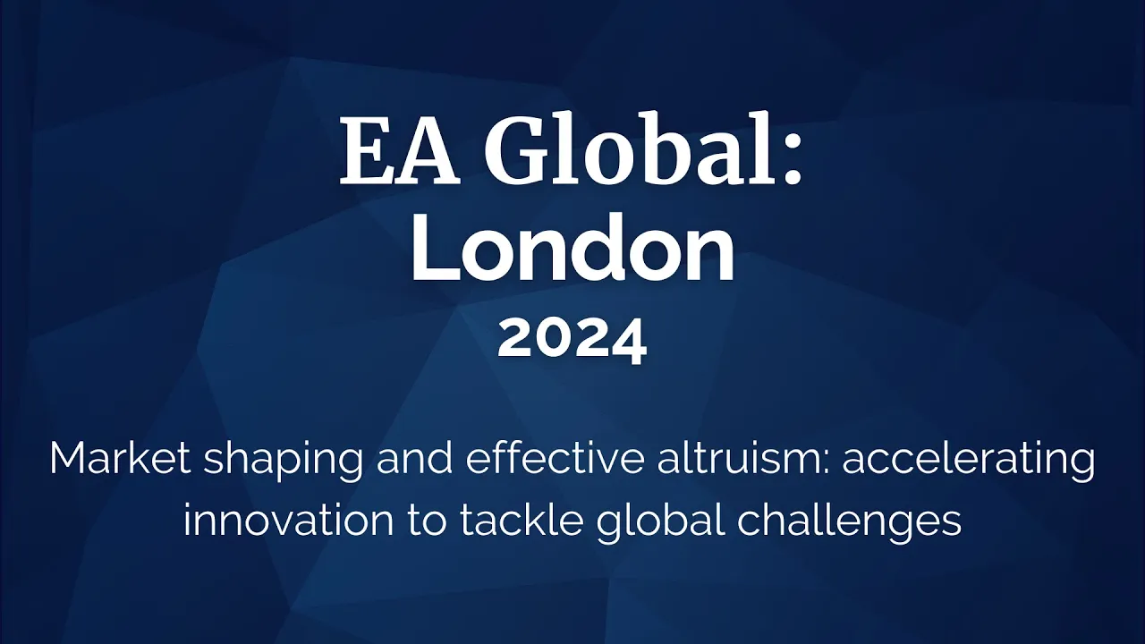 Accelerating innovation to tackle global challenges | Siddhartha Haria | EAG London: 2024