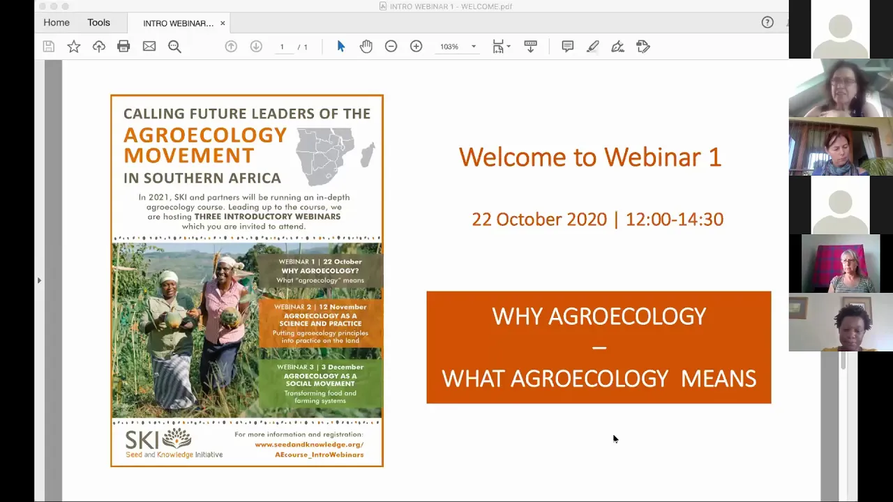 SKI AE Course Intro Webinar #1 – Why Agroecology?