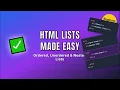 HTML Lists Made Easy Ordered Unordered Nested Lists