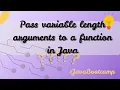 Master Java Varargs Handling Variable Length Arguments