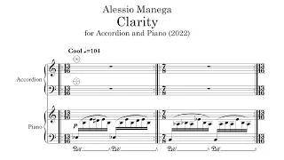 alessio manega clarity for accordion and piano score video